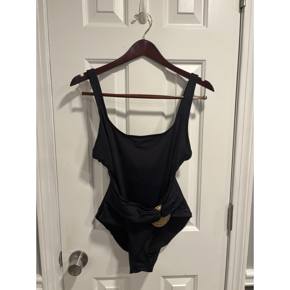 Carmen Marc Valvo Womens One-Piece,‎ Sz 6 Black Swimsuit